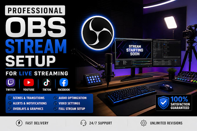 setup professional obs stream studio for live streaming