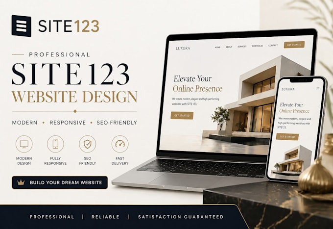 do site123 website design, redesign or fix site 123 website, SEO optimization