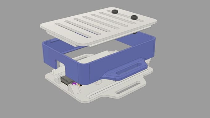 design custom pcb enclosure, snap fit electronic casing, 3d printable box