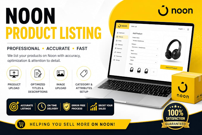 upload and optimize your noon product listings
