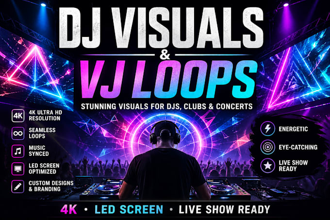 create stunning dj visuals, vj loops, and concert stage screen animations