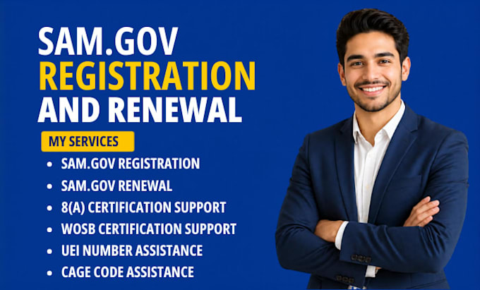 samgov registration sam gov renewal service 8a wosb uei cage code naics code