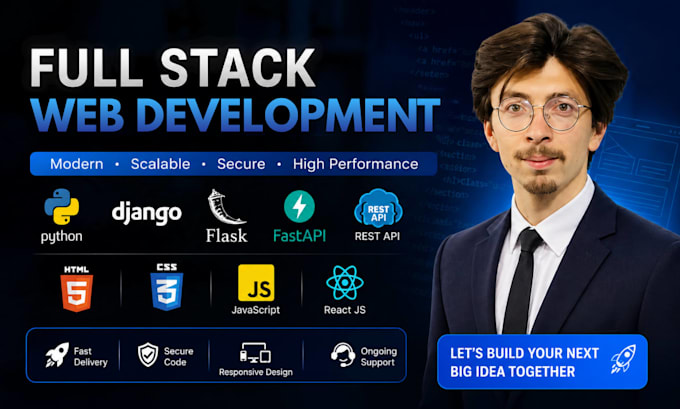 do full stack development with django python and react