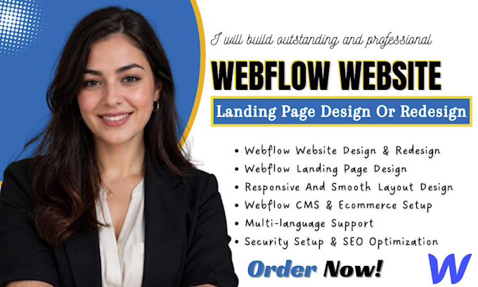 develop webflow website, webflow design, webflow redesign, webflow landing page