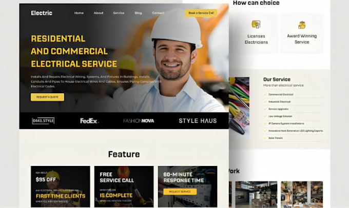 build simvoly website funnel plumbing website electrician website cleaning site