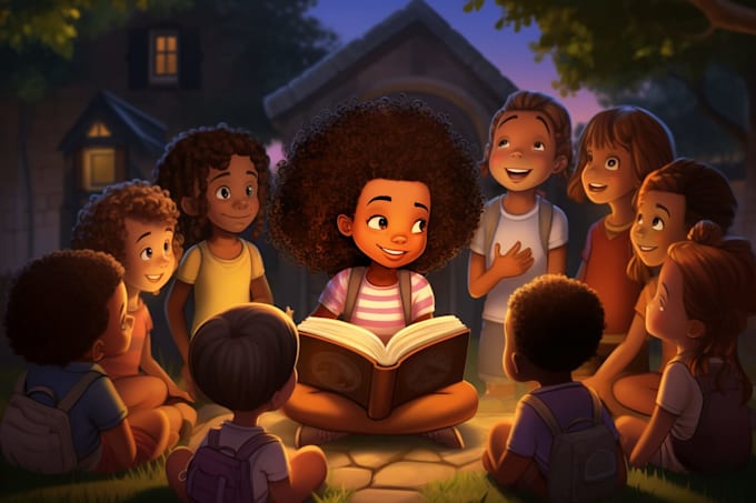 draw professional children book illustration