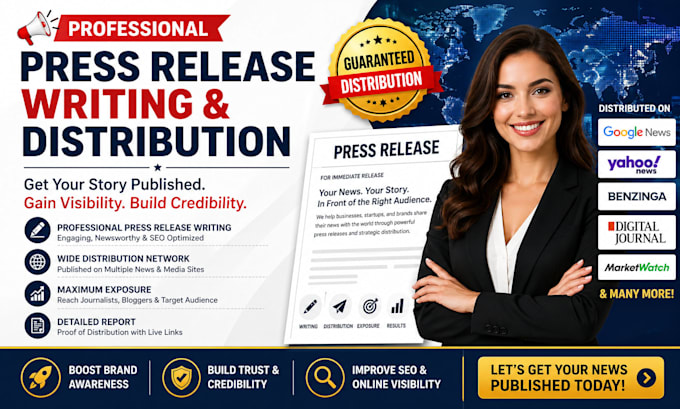 write and publish your press release for maximum media coverage and visibility