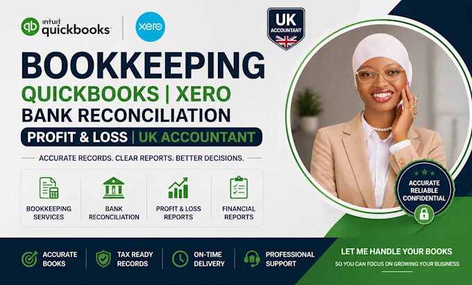 Bookkeeping quickbooks, xero, bank reconciliation, profit and loss uk ...