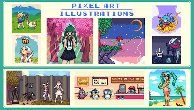create professional custom pixel art for games and projects
