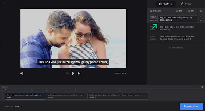 adding subtitles or captions to your video