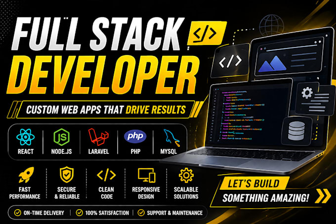 Be full stack, front end, back end,php laravel custom web app developer ...
