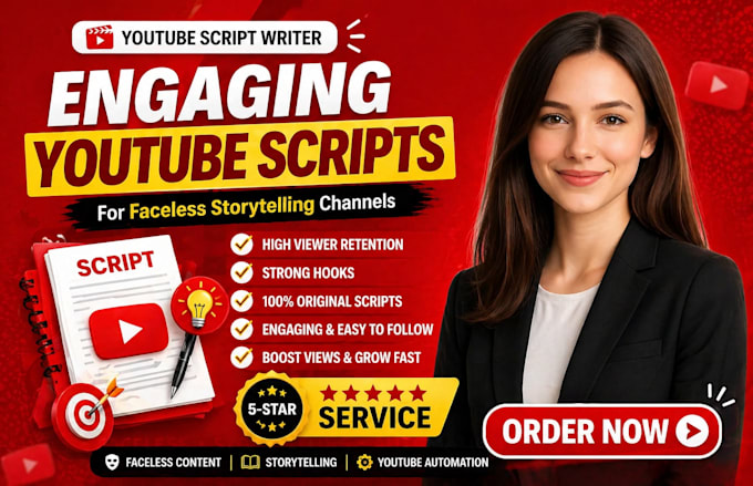 write high retention faceless youtube scripts to increase views fast