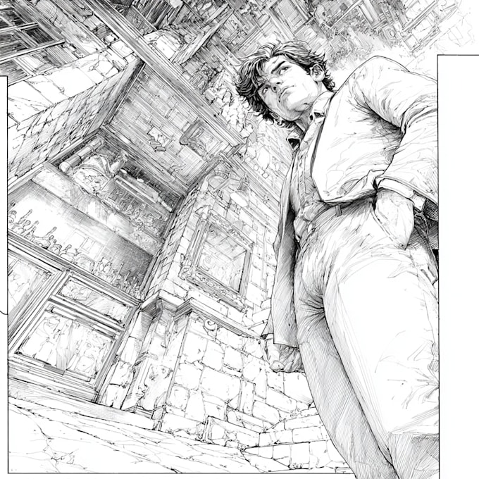 create a very professional comic book page illustration