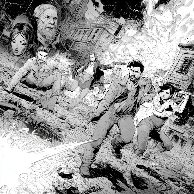 create comic book art comic book page art