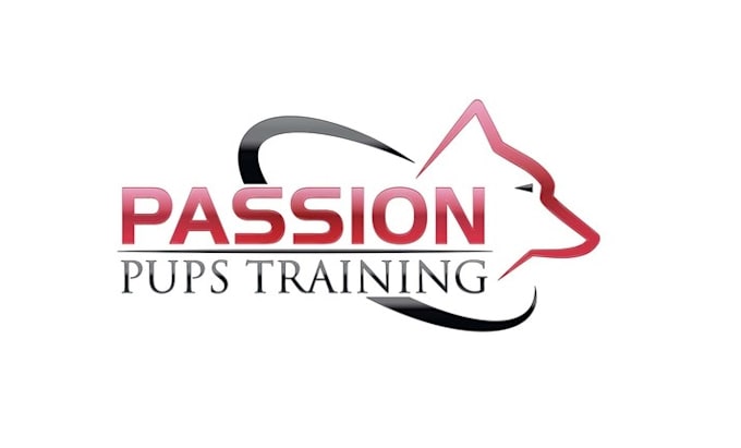 create pets brand logo with passion pups training