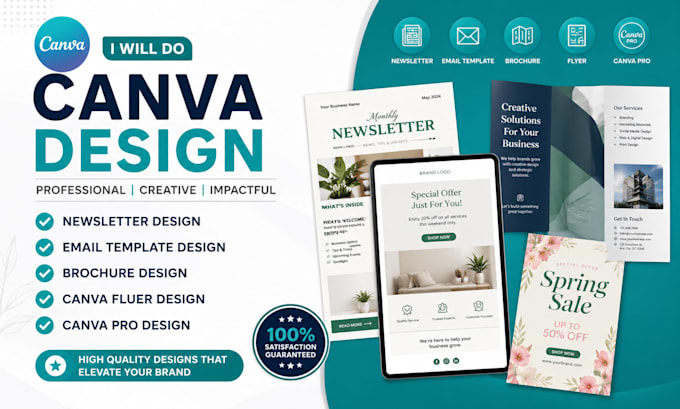 do canva newsletter design email template brochure canva fluer design canva pro