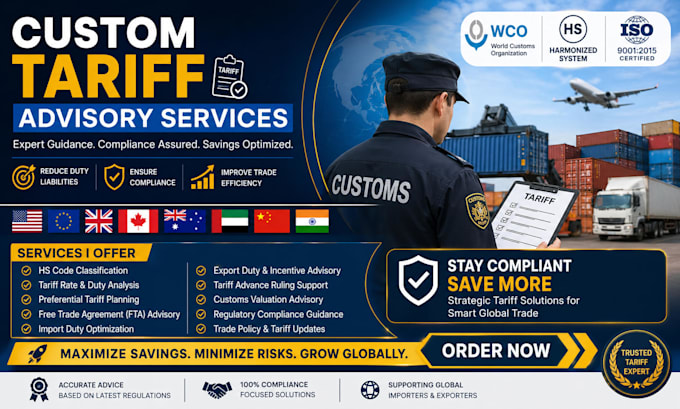 be your custom tariff advisory consultant for global trade