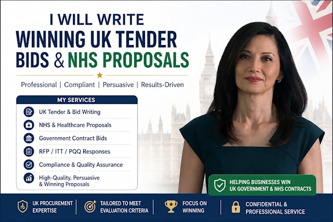 write UK tender bids, nhs proposals
