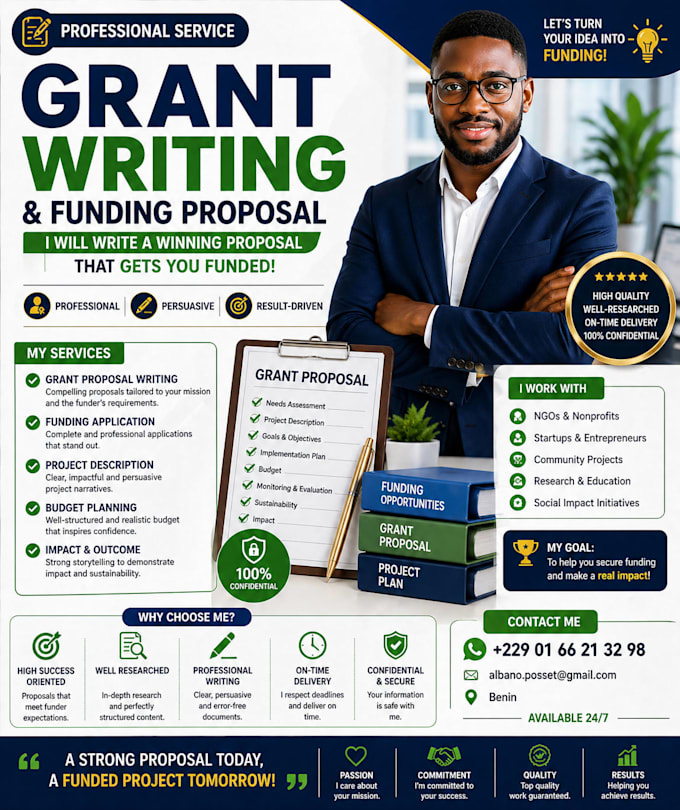 write a professional grant proposal or funding application