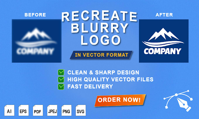 recreate blurry logo in vector format