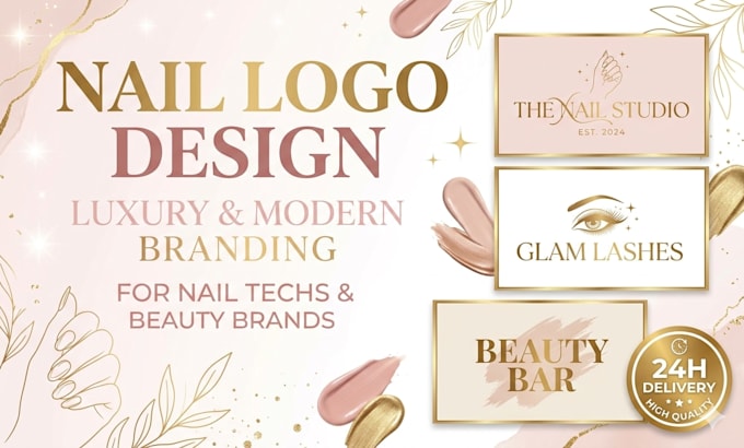 design beautiful and professional nails salon logo