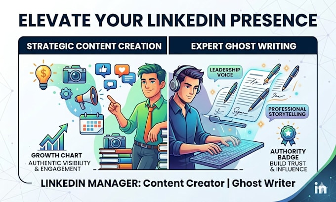 be your expert linkedin manager and content creator