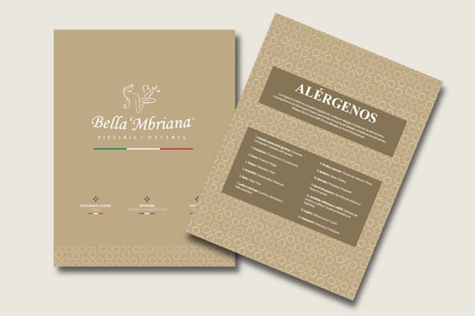 design a professional restaurant menu, modern
