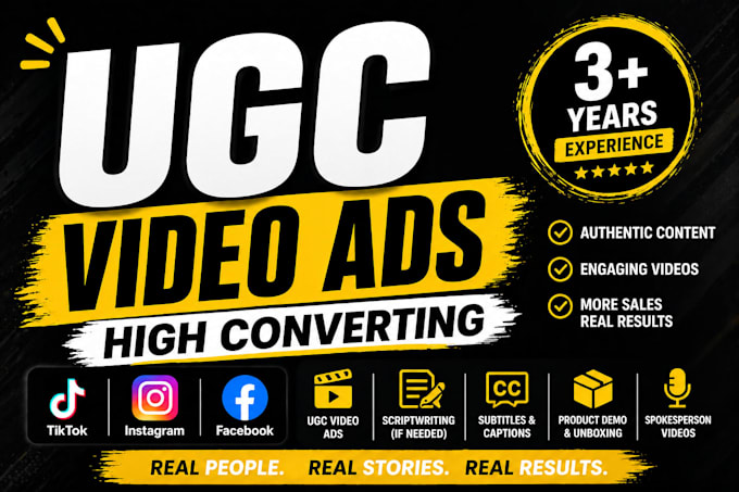 create high converting ugc video ads for tiktok instagram and facebook