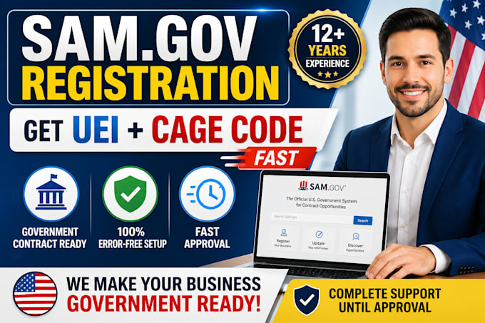 register your sam gov uei and cage code for your business