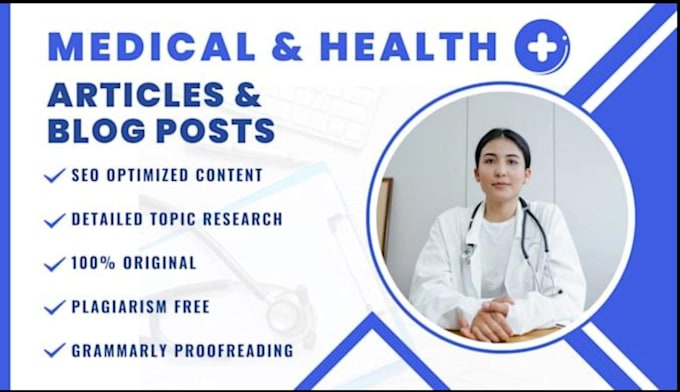 write SEO medical, healthcare and pharmacy articles
