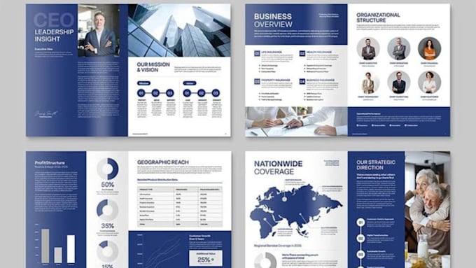 design or redesign company profile annual report brochure white paper formatting