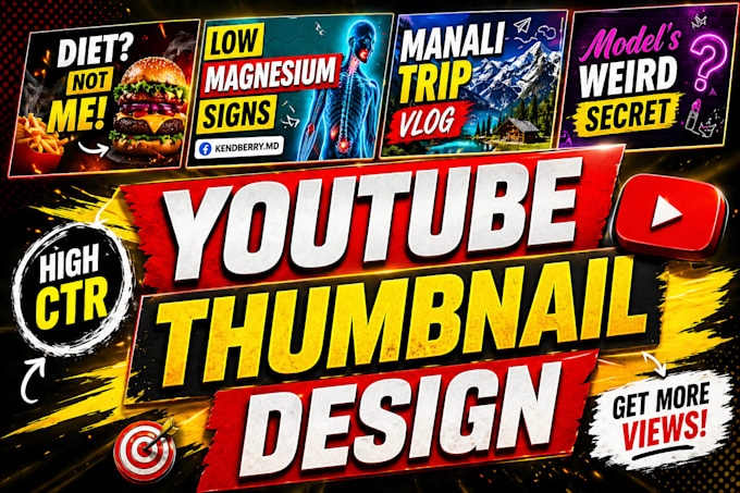 design youtube thumbnails, clickbait thumbnail faceless thumbnail