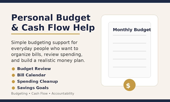 create a simple personal budget and cash flow plan