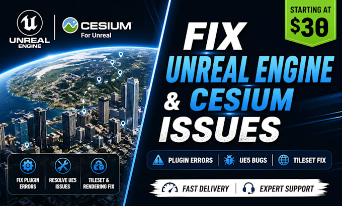 fix unreal engine and cesium plugin issues