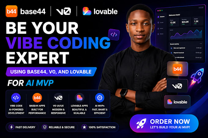 be your vibe coding expert using base44, v0, and loveable for ai mvp