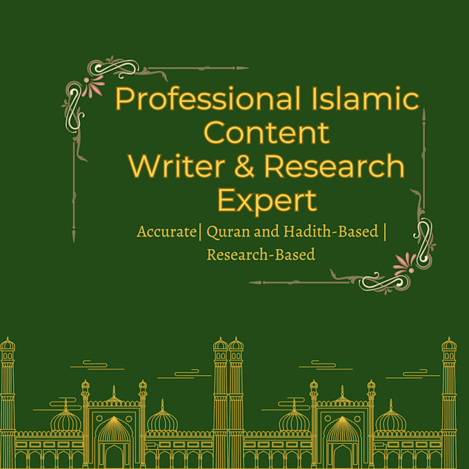 write high quality islamic content, articles, and quranic blogs
