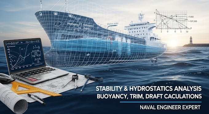 stability hydrostatics analysis buoyancy trim draft calculations naval engineer