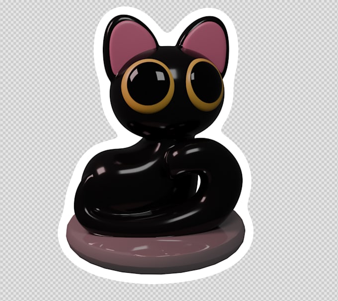 create cute 3d icons and sticker style visuals