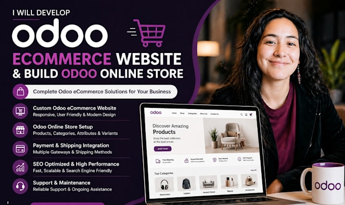 develop odoo ecommerce website and build odoo online store