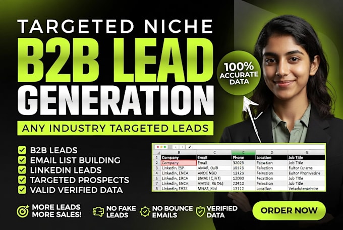 do niche targeted verified email list, b2b lead generation, lead scraping