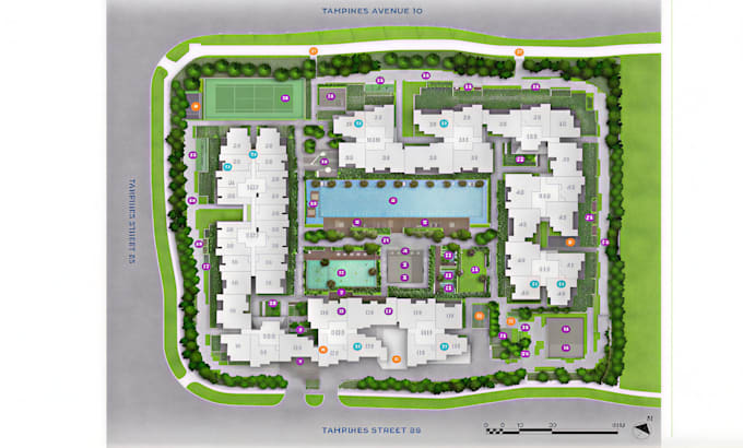 clickable interactive site plan, vector, svg map, rv park, campground  world map