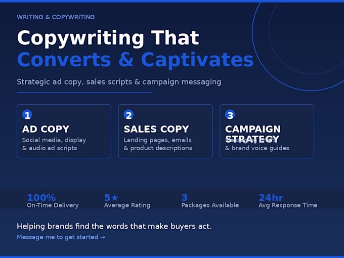 write compelling ad copy and sales scripts for your brand