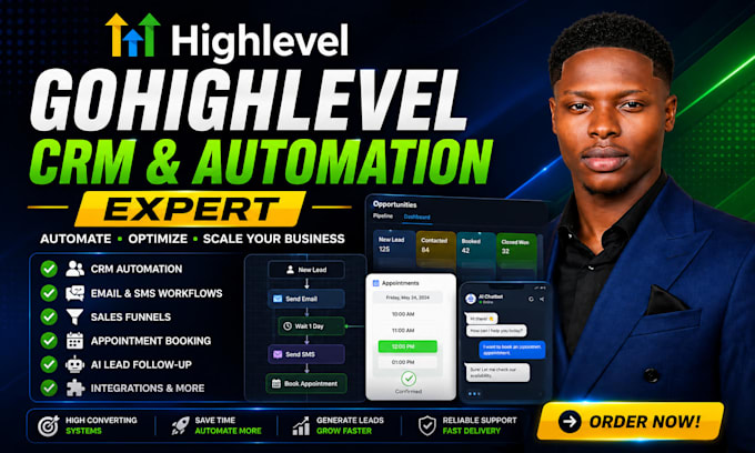 build gohighlevel custom workflow, pipeline automation and custom flows ghl