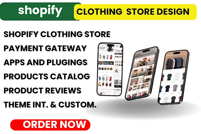 design  shopify clothing store or  fashion store