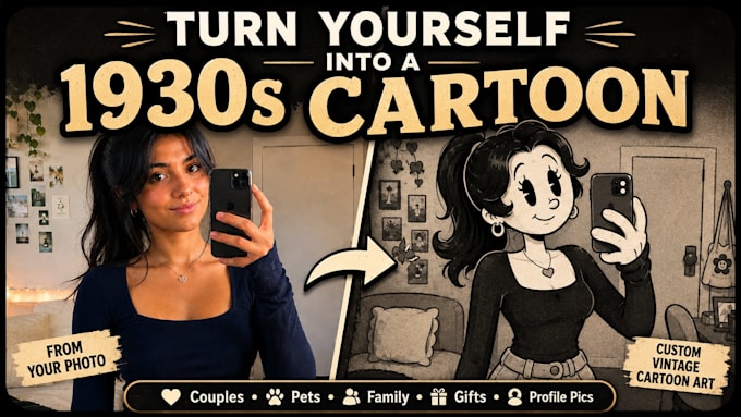 turn you into a vintage rubber hose cartoon