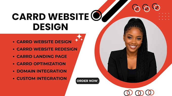 do carrd website design, redesign carrd website and carrd landing page design