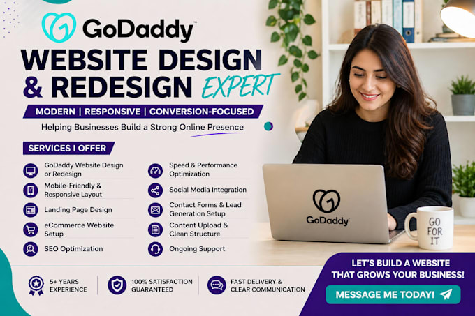 develop godaddy website design godaddy website redesign godaddy website design