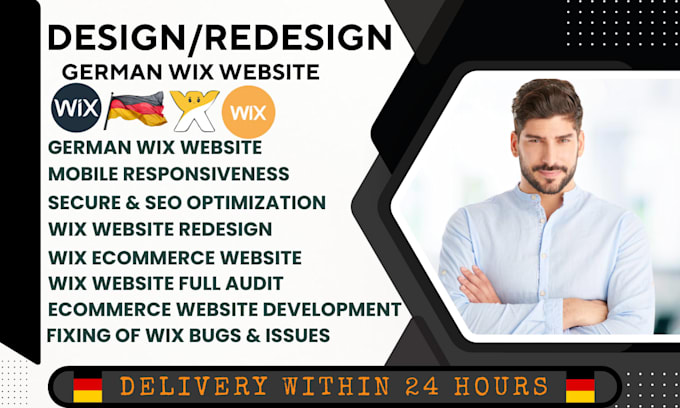 design professional german wix website dsvgo compliant mobile friendly optimized
