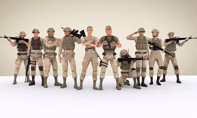 model and rig 3d low poly character for animation and game ready unity unreal