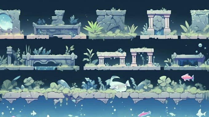 Do pixel art tileset, top down pixel map tileset, indie game, game ...